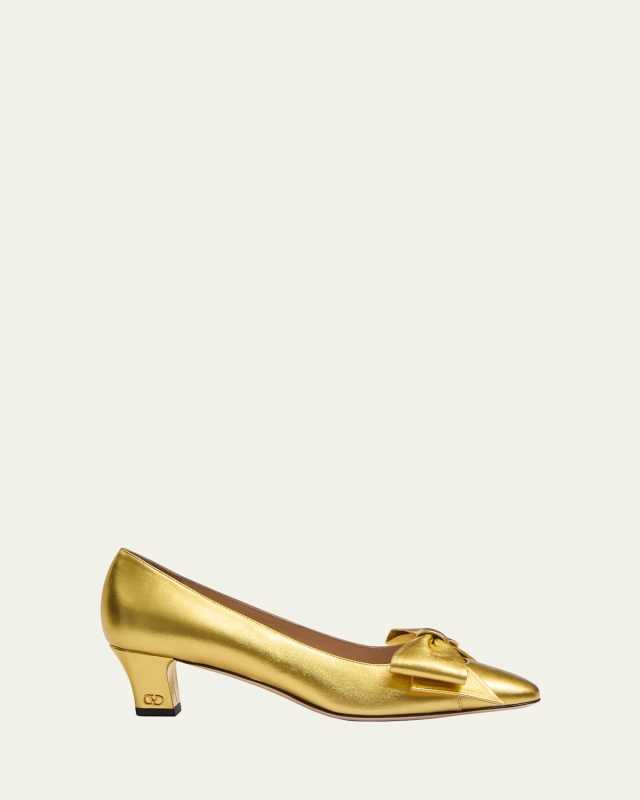 Bowow Metallic Leather Pumps